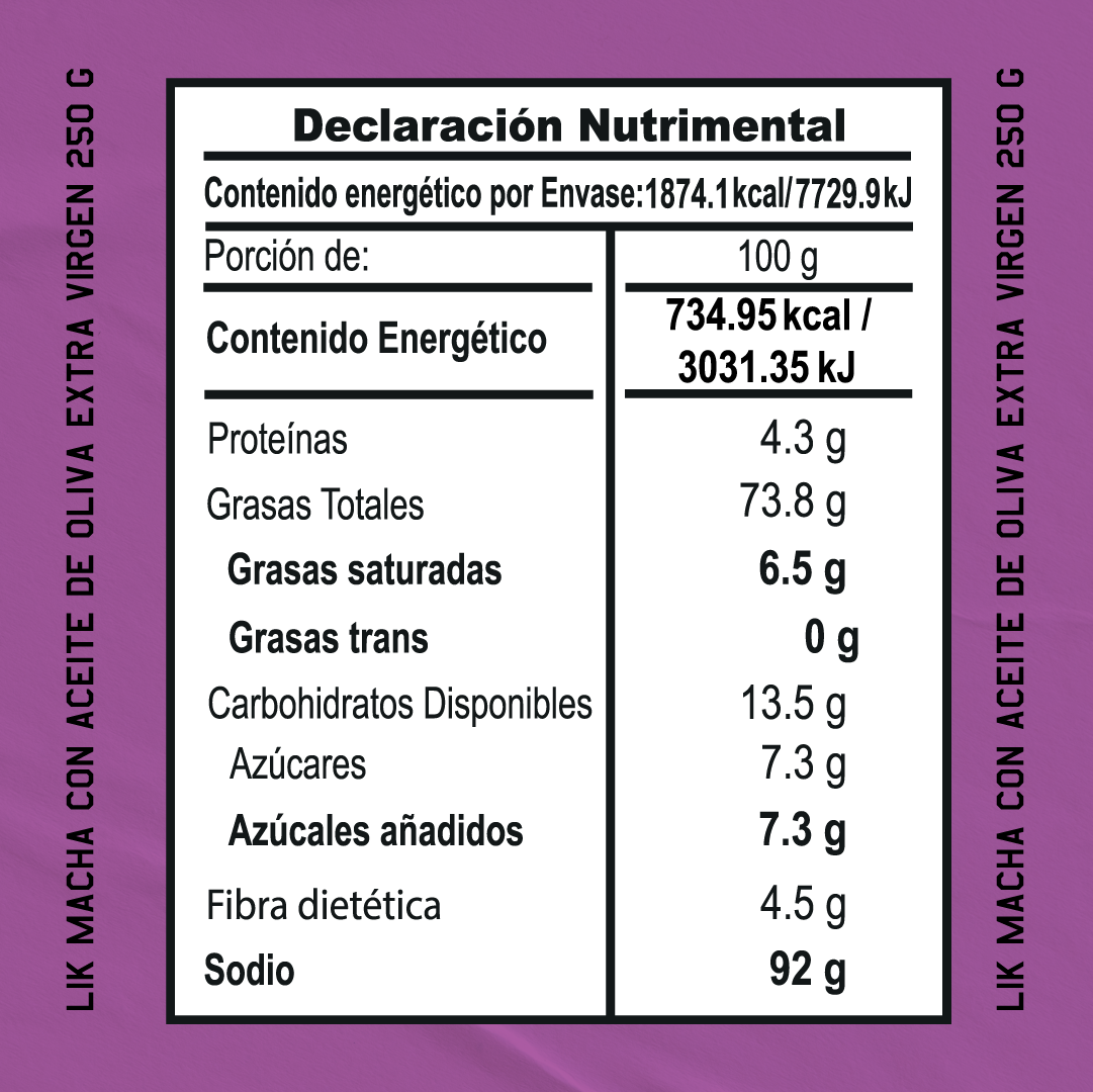 LIK MACHA Dulce con Cacahuate y Arándano